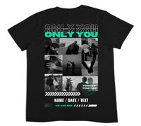 tostadora T-Shirt Personnalisé Boyfriend Girlfriend - Tee-Shirt Personnalisé Photo Collage Texte - T-Shirt Personnalisable Couple Only You - Cadeau Personnalisé St Valentin