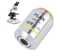 Tosuny 10x Microscope Objective Lens, Plan Achromatic 20,2 Mm RMS Thread, Haute Résolution pour L'observation Biologique, L'alliage en Aluminium et la Construction de Verre Optique