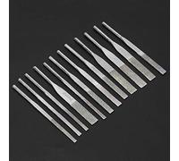 Tosuny 12 Pièces 3mm Queue Cylindrique Lime Diamantée pour Meulage Rotatif | Forme oblique plate, options de grains multiples, ébavurage de réparation de moules, outil de polissage des métaux,