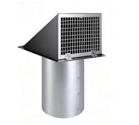 Tosuny 4 Pouces Bouche de Ventilation de Sécheuse avec Capot en Acier | Hotte d\'échappement murale, protection en maille, amortisseur de refoulement, métal résistant à la rouille, utilisation