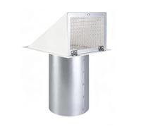 Tosuny 4 Pouces Bouche de Ventilation de Sécheuse avec Capot en Acier | Hotte d\'échappement murale, protection en maille, amortisseur de refoulement, métal résistant à la rouille, utilisation