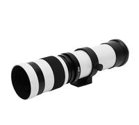 Tosuny 420-800 Mm Super Téléobjectif, Manuel Téléobjectif Zoom Lentille F8.3 Ouverture pour la Photographie de Lune D'oiseau Faunique, pour Les Appareils Photo sans Miroir (White)