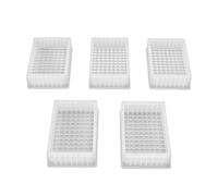 Tosuny 5 Pièces Réservoir de Réactif Stérile pour Canal Unique Multicanaux | Fond en forme de V, marques de volume graduées, plastique autoclavable, stabilité de base large, manipulation des liquides