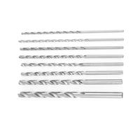 Tosuny 8 Pièces Jeu de Forets HSS Extra Longs 4 10mm pour Bois | Forage de trous profonds, conception de flûte en spirale, coupe de métal souple, trousse à outils d\'atelier, embouts