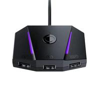 Tosuny Adaptateur Clavier et Souris VX2 AimBox, convertisseur MnK pour PS 4, X Box Series X/S, X Box One et avec Audio 3,5 mm et éclairage RVB, pour Jeux de tir