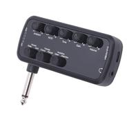 Tosuny Amplificateur de Casque de Guitare électrique avec Réverbération de Retard de Distorsion Overdrive, Ampli de Casque de Basse Acoustique Rechargeable, Ampli de Guitare de Poche avec Bride de