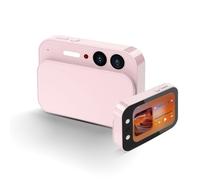 Tosuny Appareil Photo Numérique 4K 64 MP, Caméras CCD Compactes avec écran Tactile OCA Entièrement laminé de 2,8", Mise au Point Automatique, Flash, Filtre Multiple, Prise Audio 3,5 Mm, (Pink)