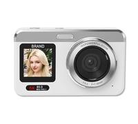 Tosuny Appareil Photo Numérique Double écran 5K 80MP avec Zoom Numérique 18X, Flash LED, Mise au Point Automatique, écran Ultra HD de 2,8 Pouces, pour la Photographie, Les Voyages, Les (White)