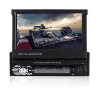 Tosuny Autoradio Bluetooth, Radio Stéréo avec 7 Pouces Auto Rétractable,Support Lecteur de Musique/Vidéo/Radio, avec Caméra Compatible avec Clé USB, Disque Dur Mobile