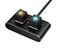 Tosuny Bouton d'alimentation PC avec Câble de 2 M, Interrupteur de Réinitialisation de L'alimentation Externe pour Carte Mère D'ordinateur de Bureau, Interrupteur à clé Mécanique,