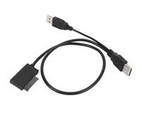 Tosuny Câble Adaptateur USB 2.0 vers 7 + 6 13 Broches Slimline SATA, Prend en Charge Hotswap, 480Mbps, Câble USB 2.0 vers SATA pour Lecteurs de Disque CD/DVD ROM pour Ordinateur Portable