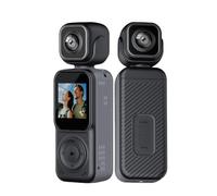 Tosuny Caméra d'action WiFi 4K, Caméra de Vlogging Portable HD 12 MP avec Double Objectif Avant et Arrière, écran 1,54", Objectif Rotatif 180°, Grand Angle 130°, Contrôle APP, Bat