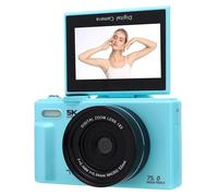 Tosuny Caméra Numérique 5K pour la Photographie, Caméra de Vlog WiFi 75MP avec écran de Feuillette de 3 "180 °, Zoom Numérique 18x, Autofocus, 52 Mm 0,45x Macro Grand Angle, Carte