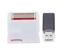Tosuny Carte de Cartouche de Jeu, Carte de Gravure de Jeu NDS avec Adaptateur de Cartes Flash de Jeux 3DS, Lecture et écriture Haute Vitesse, Compatible avec NDS/ (Ensemble WOOD HK Blanc)