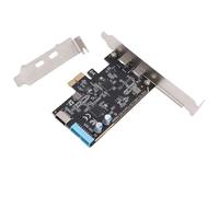 Tosuny Carte PCIe USB 3.2 5 Gbit/s |2X 1X Extension Interne 19 Broches Type E PCI Express pour Ordinateur de Bureau