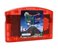 Tosuny Cartouche Flash Open Source N64, Cartouche de Graveur de Lecteur de Jeu N64, Sauvegarde Automatique, Prise en Charge des Jeux Rétro et 64DD, Via L'émulateur ED64 Super64, (Rouge transparent)