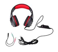 Tosuny Casque de Jeu Filaire avec éclairage RGB (Black Red with 1 to 2 | Pilotes dynamiques de 40 mm, conception -auriculaire ergonomique, 3,5 mm universel, compatibilité USB