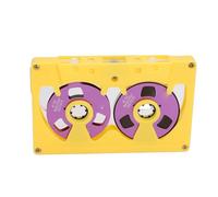 Tosuny Cassette Vierge Bobine à Bobine, Cassette D'enregistrement Audio Double Face en Métal à Polarisation Normale de 50 Minutes pour la Musique, avec Coque ABS et Roues Métalliques