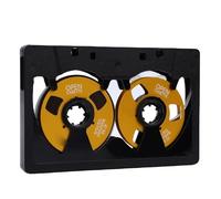 Tosuny Cassette Vierge Bobine à Bobine, Cassettes Vierges en Métal 50 Minutes, Bandes D'enregistrement Audio à Polarisation Normale de Type I avec étui Transparent et Carte D'insertion