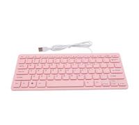 Tosuny Clavier de Jeu Filaire, 78 Touches Ultra Slim USB Clavier câblé avec des Coussinets Antidérapants, des Bords Arrondis et Une Touche Silencieuse, des Claviers Ergonomiques pour (Version