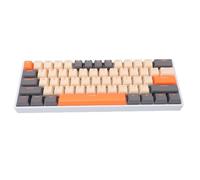 Tosuny Clavier de Jeu Mécanique 60% Tri-Modes BT/2,4 G/USB C, Clavier de Jeu Filaire avec Rétroéclairage RVB, Interrupteur Bleu échangeable à Chaud, 61 Touches Complètes Anti-fantômes, (Orange)