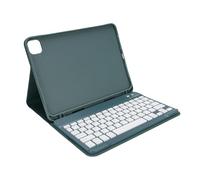 Tosuny Clavier pour iOS Pro 11 M4 2024, Boîtier avec Clavier Amovible Magnétique et 7 Touches Rétro-éclairées de Couleur - Support Réglable, Porte-Stylo pour étude de Travail (Green)