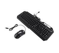 Tosuny Combo Clavier et Souris Filaire RVB 104 Touches pour Ordinateur de Bureau, Ordinateur Portable, Ensemble de Jeu USB avec Matériau en Alliage D'aluminium, Idéal pour Le Travail Professionnel