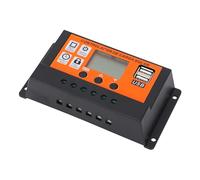 Tosuny Contrôleur de Charge Solaire PWM Haute sécurité 12 V 24 V Sortie USB 5 2 A pour Système D'énergie Solaire Contrôleur de Panneau pour Caissons Lumineux (50A)