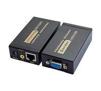 Tosuny Extendeur VGA sur câble unique Cat5/Cat6 jusqu'à 100 m, résolution 1920 x 1440 @ 60 Hz, prise en charge du DVR, Plug and Video Booster pour le bureau, la salle de classe, le divertissement