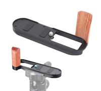 Tosuny Grip à Forme en L pour Les Caméras X1 X2, Poignée en Bois de Support de Forme en L avec Trou fileté de 1/4 Pouce, Plaque de Libération Rapide Intégrée pour ARCA, Caméra avec clé