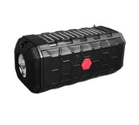Tosuny Haut-Parleur Solaire Bluetooth,Haut-Parleur sans Fil avec Radio et Lampe de Poche Lumineuse, Haut-Parleur Extérieur étanche avec Bandoulière,Batterie 1200MAh, Haut-Parleur Portable