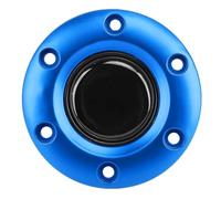 Tosuny Interrupteur à Bouton de Klaxon de Volant de Voiture, Conception Mince pour Volant à 6 Trous pour Accessoires Automobiles (BLUE)