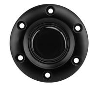 Tosuny Interrupteur à Bouton de Klaxon de Volant de Voiture, Conception Mince pour Volant à 6 Trous pour Accessoires Automobiles (BLACK)