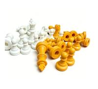 Tosuny Jeu D'échecs aux Couleurs Vives et Matériau Durable (49mm) | Fabriqué à partir de matériau PS, parfait pour la maison, le club, les jeux éducatifs, couleurs jaunes et blanches