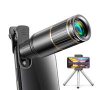 Tosuny Kit D'Objectif Universel pour Appareil Photo de Téléphone, TéléObjectif 22X 198° Fisheye 0,63X Large 15x Objectif Macro 4 en 1 avec étui de Transport pour Smartphone Android