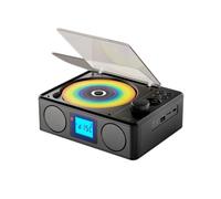 Tosuny Lecteur CD Portable avec Bluetooth 5.3, Lecteurs CD Rétro avec Double Haut-Parleur Stéréo, Radio FM, Télécommande, Prise en Charge USB/AUX/Casque, pour Voiture, Maison