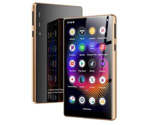 Tosuny Lecteur MP3 avec et WiFi, Lecteur MP4 à écran Tactile HD 5,0" avec Haut-Parleur, Lecteurs de Musique HiFi Portables avec Radio FM, EBook, Calculatrice, Enregistreur Vocal (Gold)