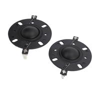 Tosuny Lot de 2 Diaphragmes de Tweeter de 25,5 Mm, Bobine Vocale en Polyester à Faible Distorsion, avec Conception en Dôme en Résine pour Haut-parleurs de Tweeter Noirs de 4 Pouces à