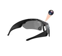 Tosuny Lunettes de Caméra FHD 1080p, Lunettes de Soleil Vidéo Intelligentes avec Objectifs Polarisés, Enregistrement Audio et Vidéo, Lunettes D'action de Sport pour la Conduite (BLACK)