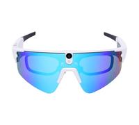 Tosuny Lunettes de Cyclisme Intelligentes 4K avec Caméra 8MP et (Blanc