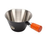 Tosuny Manche en Noyer Cuillère Doseuse en Acier Inoxydable pour Café | Bec verseur en forme de V, marques d\'échelle intérieures claires, outil de dosage d\', pichet à mousse de lait