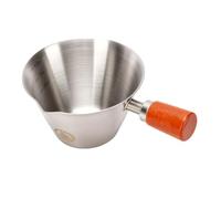 Tosuny Manche en Noyer Cuillère Doseuse en Acier Inoxydable pour Café | Bec verseur en forme de V, marques d\'échelle intérieures claires, outil de dosage d\', pichet à mousse de lait