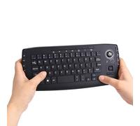 Tosuny Mini Clavier sans Fil 2,4 GHz avec Trackball et Molette de Défilement, Souris Portable pour PC, Télécommande Plug & Play pour Console de Jeu Smart TV