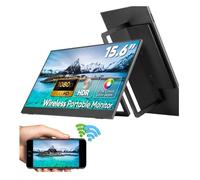 Tosuny Moniteur Portable sans Fil de 15,6 Pouces, écran IPS 1080P avec Support, Double connectivité WiFi et USB-C, écran Externe pour Ordinateur Portable, Téléphone, PC de Jeu