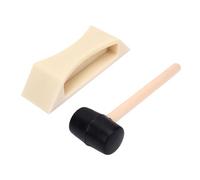 Tosuny Outil de Fixation d'écart de Sol, Marteau en Nylon à Faible Bruit et Bloc de Frappe, Kit de Réparation de Sol pour Parquet stratifié LVP, Base Adhésive Lavable, Tampon Réutilisable