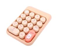 Tosuny Pavé Numérique sans Fil 2,4 G, pavé Numérique Bluetooth 18 Touches, Touches à Points Concaves, Extensions de Clavier de comptabilité Financière pour Ordinateur Po (Couleur du thé au Lait)