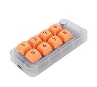 Tosuny Pavé Numérique USB, pavé Numérique Mécanique à 8 Touches avec Bouton, Clavier Programmable Macro à Une Main, échange à Chaud de Touches Complètes, Raccourcis Copier-Coller, (Transparent)