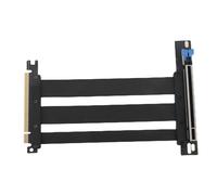 Tosuny PCIE 5.0 X16 Riser Cable, blindé Câble D'extension GPU de 128 Gops avec Connecteur à Angle Droit pour RTX 4090 Ti PC Case Server Itx Builds Water Refracted Systems (40cm)