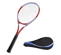 Tosuny Raquette de Tennis Simple de 27 Pouces avec Cadre de Vent cassé pour Adultes Hommes Femmes Entraînement Débutant avec Sac de Transport (Rouge)