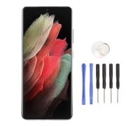 Tosuny Remplacement de L'écran du Téléphone pour S21 Ultra 5G SM G998B SM G998U SM G998W, Assemblage de Numériseur D'affichage LCD Touch avec Outil de Réparation (Silver)